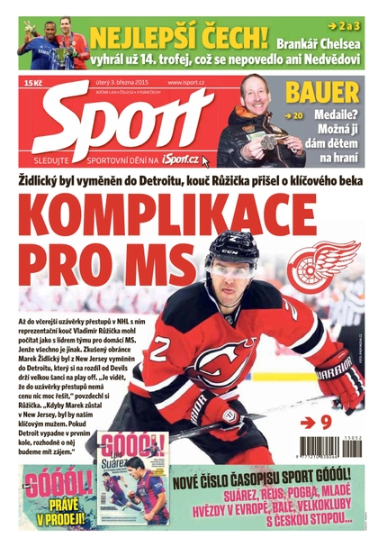 E-magazín Sport - 3.3.2015 - CZECH NEWS CENTER a. s.