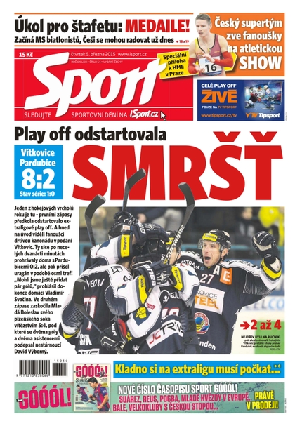 E-magazín Sport - 5.3.2015 - CZECH NEWS CENTER a. s.