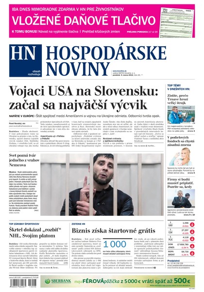 E-magazín Hospodárske noviny 09.03.2015 - MAFRA Slovakia, a.s.
