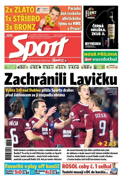 E-magazín Sport - 9.3.2015 - CZECH NEWS CENTER a. s.