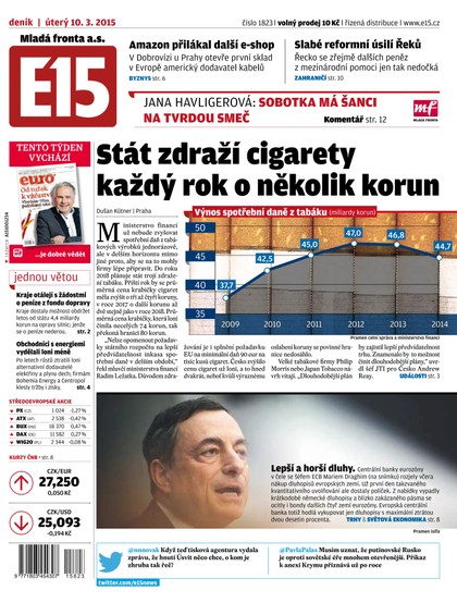 E-magazín E15 10.3.2015 - Czech Media Invest