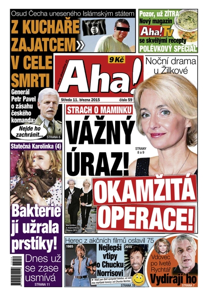 E-magazín AHA! - 11.3.2015 - CZECH NEWS CENTER a. s.