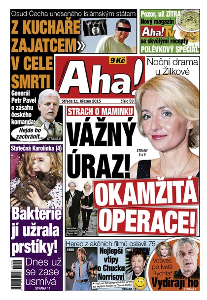 E-magazín AHA! - 11.3.2015 - CZECH NEWS CENTER a. s.