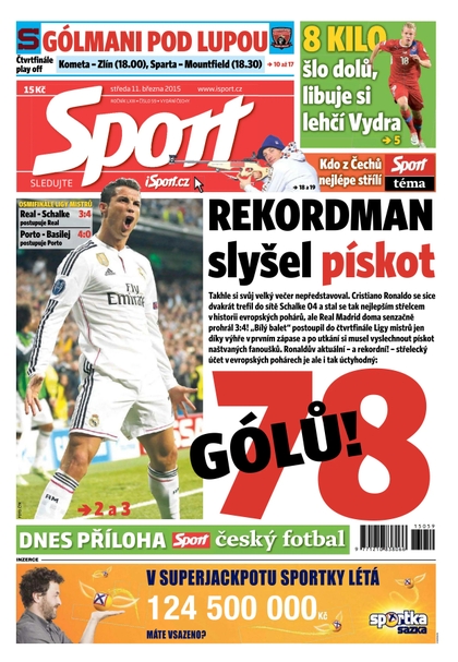 E-magazín Sport - 11.3.2015 - CZECH NEWS CENTER a. s.