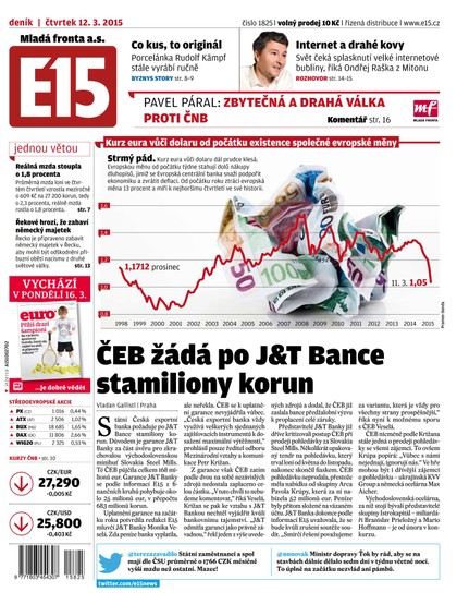 E-magazín E15 12.3.2015 - Czech Media Invest