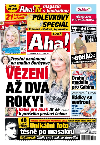 E-magazín AHA! - 12.3.2015 - CZECH NEWS CENTER a. s.