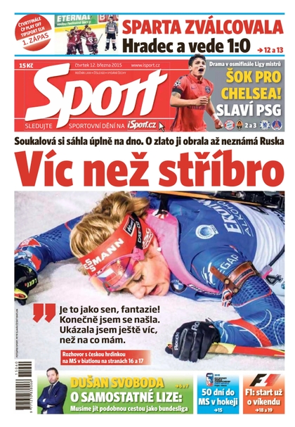 E-magazín Sport - 12.3.2015 - CZECH NEWS CENTER a. s.