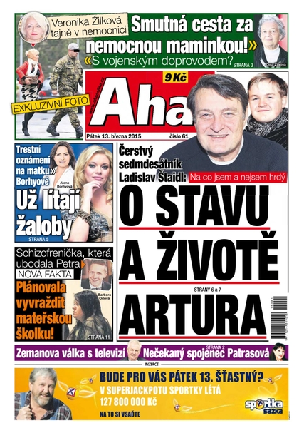 E-magazín AHA! - 13.3.2015 - CZECH NEWS CENTER a. s.
