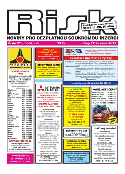 E-magazín Risk 21/2015 - Risk