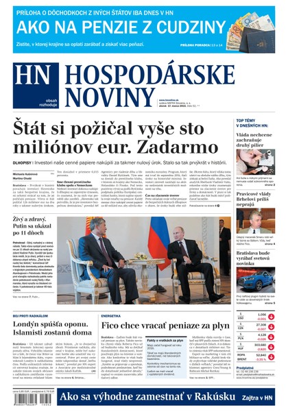 E-magazín Hospodárske noviny 17.03.2015 - MAFRA Slovakia, a.s.