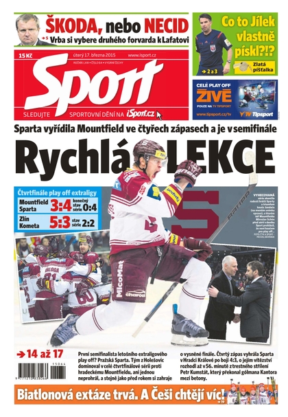 E-magazín Sport - 17.3.2015 - CZECH NEWS CENTER a. s.
