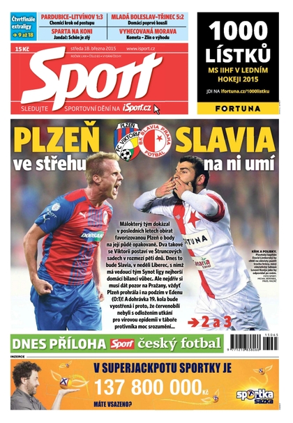 E-magazín Sport - 18.3.2015 - CZECH NEWS CENTER a. s.