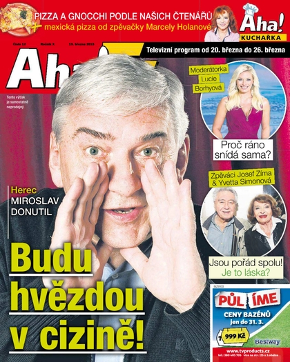 E-magazín AHA!  Tv - 19.3.2015 - CZECH NEWS CENTER a. s.