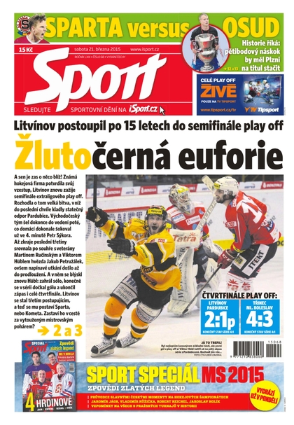 E-magazín Sport - 21.3.2015 - CZECH NEWS CENTER a. s.