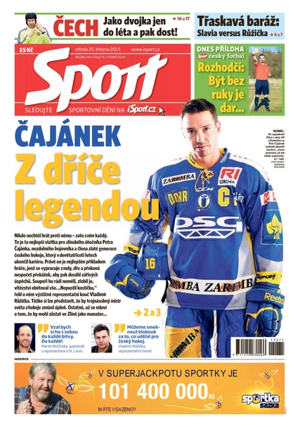 E-magazín Sport - 25.3.2015 - CZECH NEWS CENTER a. s.