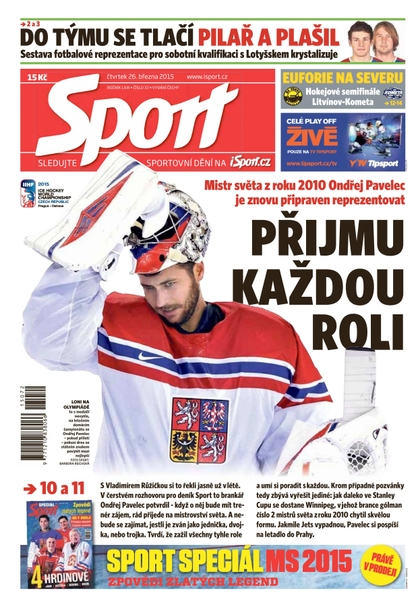 E-magazín Sport - 26.3.2015 - CZECH NEWS CENTER a. s.