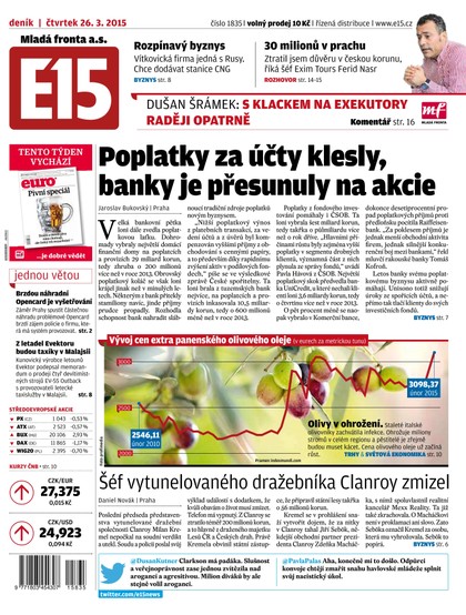 E-magazín E15 26.3.2015 - Czech Media Invest