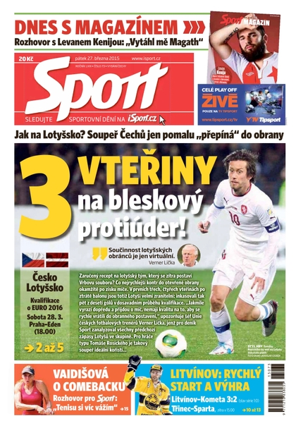 E-magazín Sport - 27.3.2015 - CZECH NEWS CENTER a. s.