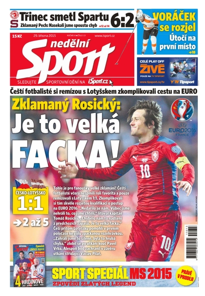 E-magazín Nedělní Sport - 29.3.2015 - CZECH NEWS CENTER a. s.