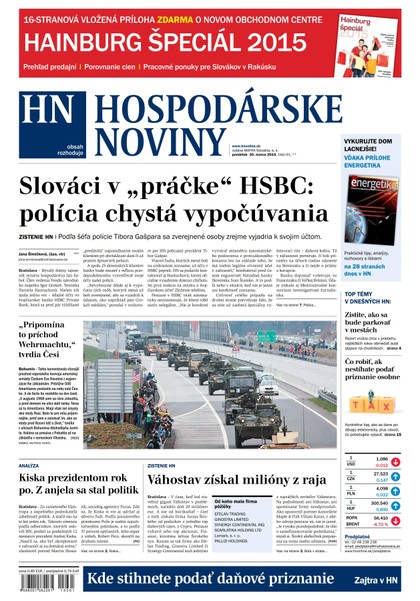 E-magazín Hospodárske noviny 30.03.2015 - MAFRA Slovakia, a.s.
