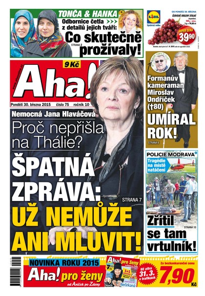 E-magazín AHA! - 30.3.2015 - CZECH NEWS CENTER a. s.