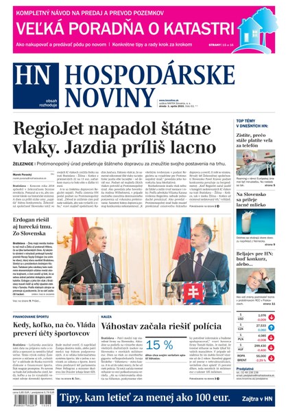 E-magazín Hospodárske noviny 01.04.2015 - MAFRA Slovakia, a.s.