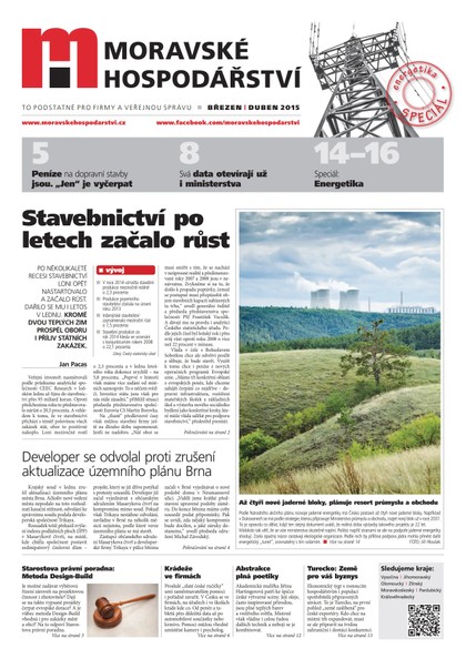 E-magazín MH duben 2015 - Magnus Regio, vydavatel Moravského hospodářství