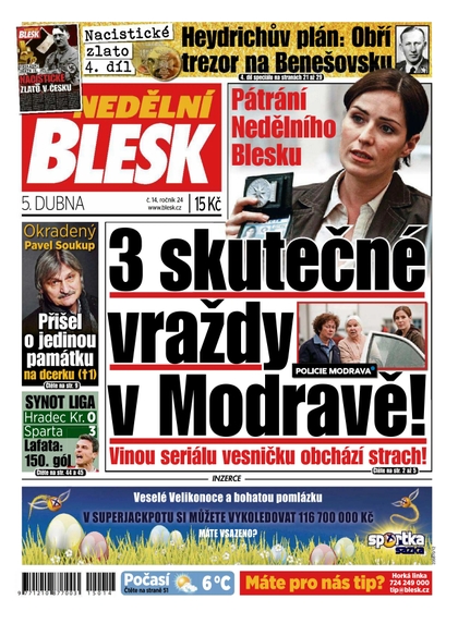 E-magazín Nedělní Blesk - 5.4.2015 - CZECH NEWS CENTER a. s.