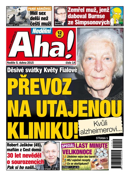 E-magazín Nedělní AHA! - 5.4.2015 - CZECH NEWS CENTER a. s.