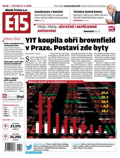 E-magazín E15 9.4.2015 - Czech Media Invest