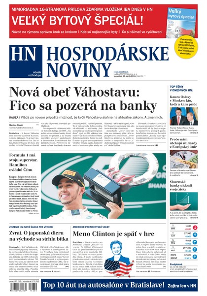 E-magazín Hospodárske noviny 13.04.2015 - MAFRA Slovakia, a.s.