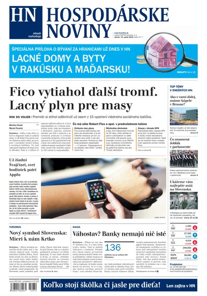 E-magazín Hospodárske noviny 14.04.2015 - MAFRA Slovakia, a.s.