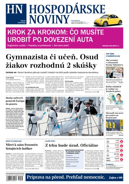 E-magazín Hospodárske noviny 21.04.2015 - MAFRA Slovakia, a.s.