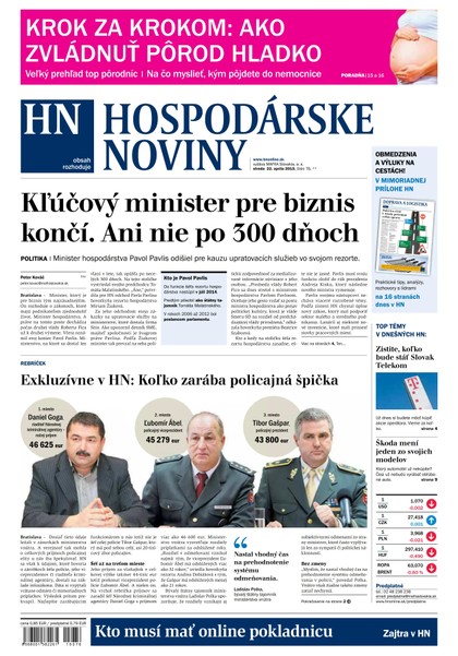 E-magazín Hospodárske noviny 22.04.2015 - MAFRA Slovakia, a.s.