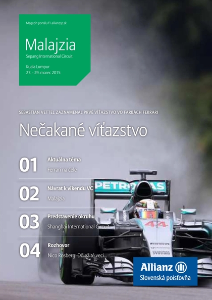 E-magazín Magazín F1 2/2015 - Allianz - Slovenská poisťovňa, a.s.