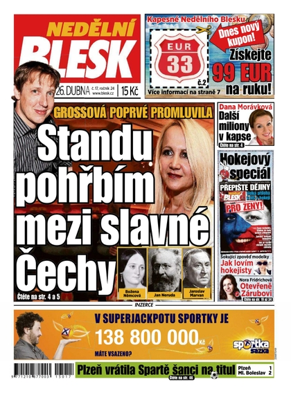 E-magazín Nedělní Blesk - 26.4.2015 - CZECH NEWS CENTER a. s.