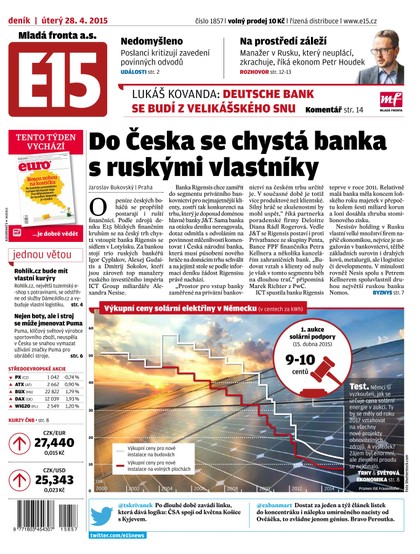 E-magazín E15 28.4.2015 - Czech Media Invest
