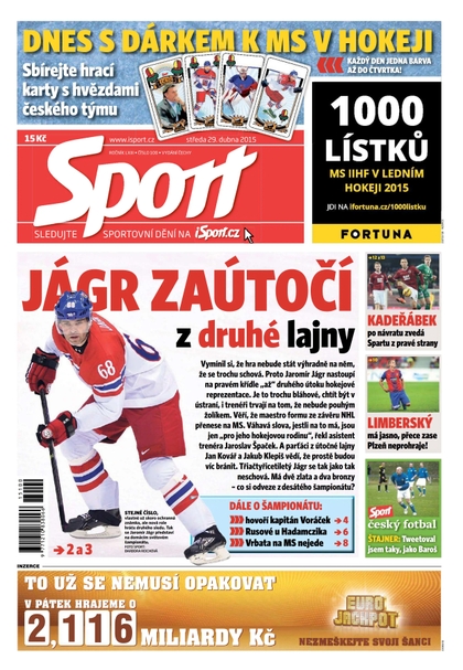 E-magazín Sport - 29.4.2015 - CZECH NEWS CENTER a. s.