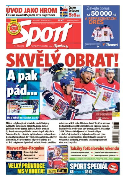 E-magazín Sport - 2.5.2015 - CZECH NEWS CENTER a. s.