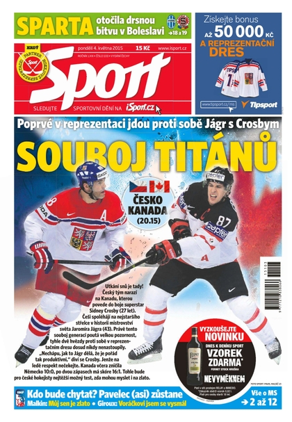 E-magazín Sport - 4.5.2015 - CZECH NEWS CENTER a. s.