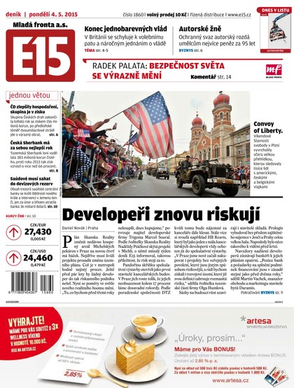 E-magazín E15 4.5.2015 - Czech Media Invest