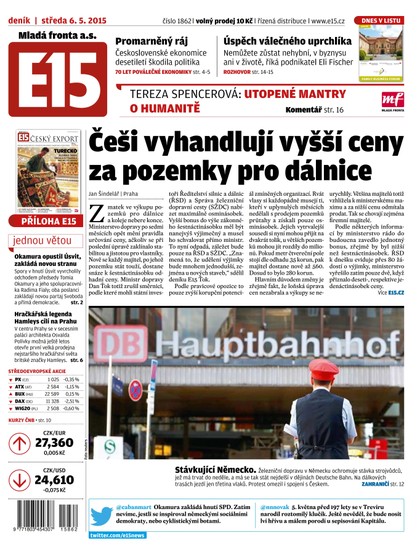 E-magazín E15 6.5.2015 - Czech Media Invest