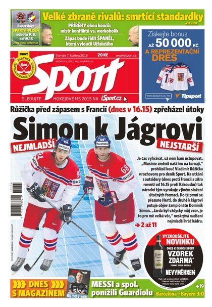 E-magazín Sport - 7.5.2015 - CZECH NEWS CENTER a. s.