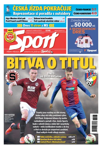 E-magazín Sport - 9.5.2015 - CZECH NEWS CENTER a. s.