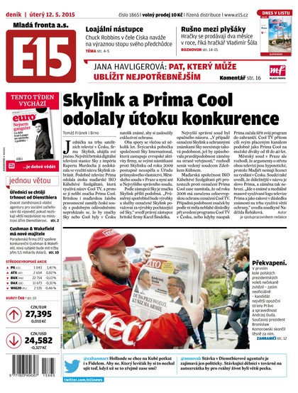 E-magazín E15 12.5.2015 - Czech Media Invest