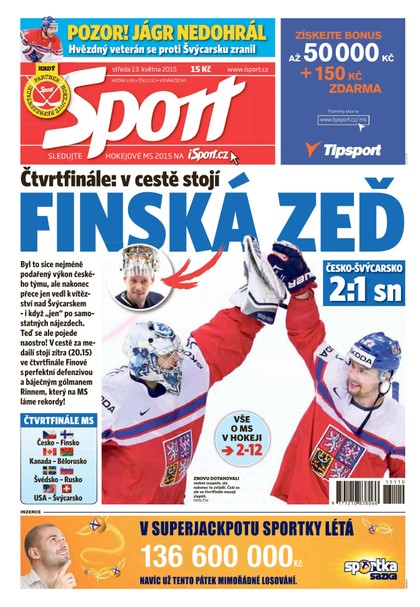 E-magazín Sport - 13.5.2015 - CZECH NEWS CENTER a. s.