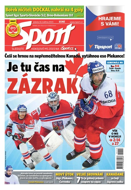 E-magazín Sport - 16.5.2015 - CZECH NEWS CENTER a. s.