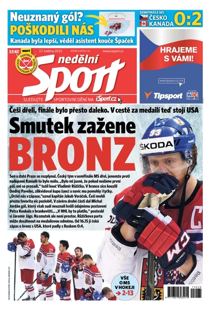 E-magazín Nedělní Sport - 17.5.2015 - CZECH NEWS CENTER a. s.