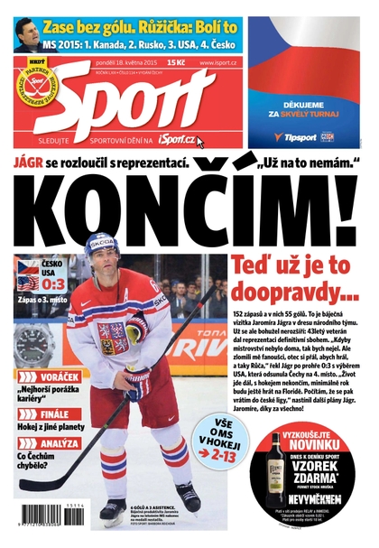 E-magazín Sport - 18.5.2015 - CZECH NEWS CENTER a. s.