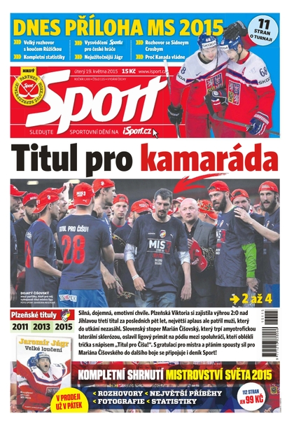 E-magazín Sport - 19.5.2015 - CZECH NEWS CENTER a. s.